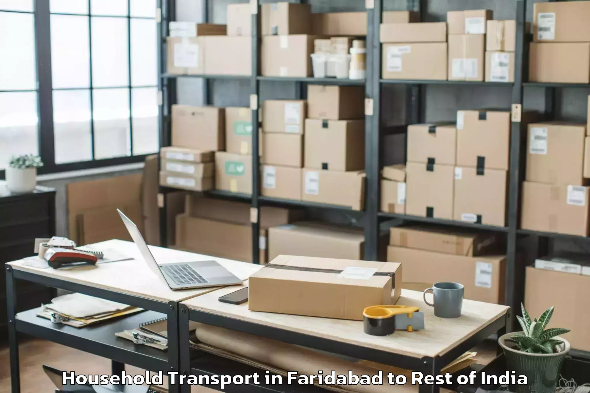 Affordable Faridabad to Damhal Hanjipora Household Transport